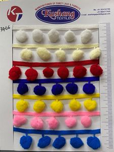 Nylon Thread Tassel Pompom Accessories for <b>Curtains</b> Cushion Covers Bags Shoes Ladies Dresses-25mm <b>Trim</b> Custom Color Wholesale - Product Image 5