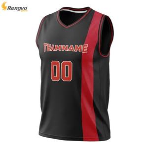 เสื้อบาสเก็ตบอลพิมพ์ซับลิเมชันออกแบบได้ตามต้องการมีตัวเลขและชื่อพลัสไซส์มาใหม่ - Product Image 6