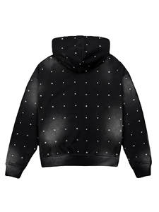 Haute qualité 100% coton Sun Fade sweat à capuche pull personnalisé respirant strass imprimé motif français tissu taille 6XL vêtements - Product Image 3