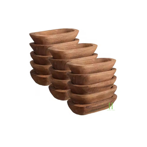 Cuencos de masa de madera hechos a mano rústicos Portavelas de madera grandes para hacer velas Decoración del hogar del fabricante de Vietnam - Product Image 5