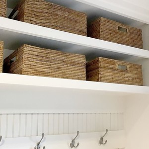 ตะกร้า2023หวายสานด้วยมือทรงสี่เหลี่ยมสำหรับตกแต่งห้องนั่งเล่นห้องน้ำ - Product Image 3