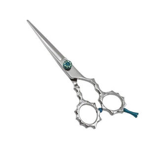 Ciseaux de coiffeur à poignée de dragon Ciseaux de coiffeur en acier allemand avec vis de fantaisie réglable et repose-doigt - Product Image 1