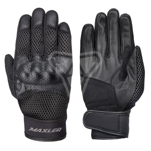 ถุงมือหนังมอเตอร์ไซค์สำหรับทุกเพศ, ถุงมือยาวสั้นทนทานสูงสวมใส่สบาย - Product Image 1