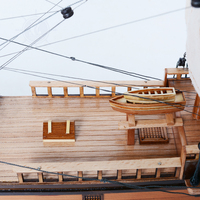 Kit de Maquette de Bateau en Bois Peint à Faire Soi-Même HMS Endeavour - Bateau à Voile Sportif Fait Main pour Amateurs Adultes, Décoration de Table, Cadeau OMH