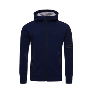 Winter Streetwear Men's Zip Hoodie Custom Embroidery Digital Printing OEM Wholesale Quick Dry 100% Cotton Fleece - Product Image 4