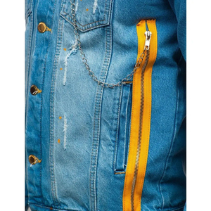 Veste pour homme Nouvelle mode Vestes en jean pour homme unies en gros Vestes en jean de qualité supérieure pour la vente en ligne Vestes en jean confortables - Product Image 5