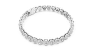 VDS IGI Certified Radiant Cut Lab Grown CVD/HPHT <b>Diamond</b> Tennis <b>Bracelet</b> Rhodium Plated Luxury 925 Silver Jewelry for Engagement - Product Image 5