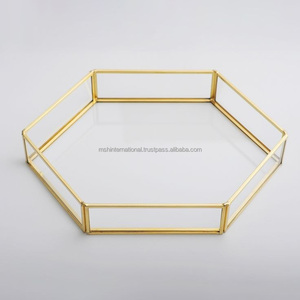 Bandejas Decorativas de Metal y Vidrio para Servir en la Habitación - Product Image 2