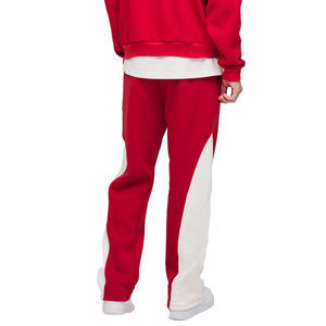 Pantalones de chándal personalizados para hombre, pantalones de chándal holgados elásticos de cintura alta, parche personalizado, fábrica de pantalones de chándal de colores contrastantes - Product Image 3