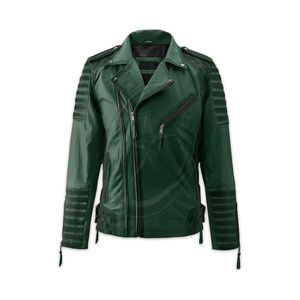 Oblique Zipper Windproof Fashion Design Soft Men's Motorcycle Biker <b>Jacket</b> Styles <b>Sheep</b> <b>Skin</b> Leather <b>Jacket</b> Men - Product Image 1