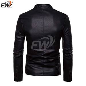 Veste en cuir pour homme OEM, faible MOQ, haute qualité, vêtement d'extérieur de luxe contemporain avec design élégant, finition soignée et coupe moderne - Product Image 2