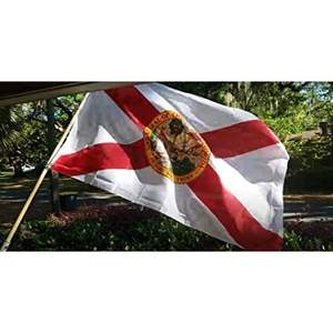 Drapeau de l'État de la Floride 3x5 pieds pour extérieur, drapeaux double face à 3 couches, en polyester avec 2 œillets en laiton pour l'extérieur/l'intérieur (Floride) - Product Image 1