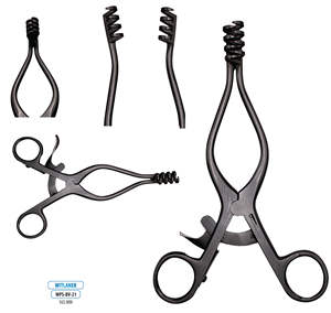 Rétracteur chirurgical manuel auto-serrant Weitlaner pour ORL, hôpital, clinique, classe I, 4x4 dents, acier inoxydable - WPS-BV-21 WORLD - Product Image 1