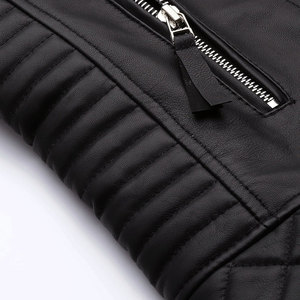 Veste en cuir pour hommes poids lourd à prix réduit Meilleure vente Veste en cuir de mouton véritable sur mesure pour hommes - Product Image 5