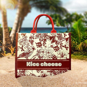 Fourre-tout d'épicerie écologique réutilisable de couleur naturelle Sacs en jute imprimés personnalisés Sac fourre-tout en toile de lin personnalisé fabriqué au Viet Nam - Product Image 3