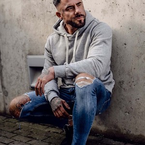 Men Grey Super Pullover Hooded Lightweight Ultra <b>Soft</b> <b>Hoodies</b> Men - Product Image 1