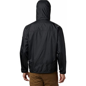 Veste coupe-vent pour homme en toile imperméable noire sur mesure, taille plus, sans capuche, style streetwear d'hiver, respirante - Product Image 2