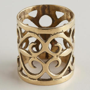BEST High Quality Brass and Aluminium High-<b>end</b> Wedding Banquet Decorations Napkin Ring Whole Sale and Rose Round Napkin Ring... - Product Image 4
