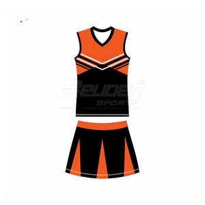 Tenues de cheerleading pour femmes de haute qualité, séchage rapide, légères, 100% polyester, couleurs et logo personnalisés, fabriquées au Pakistan - Product Image 1