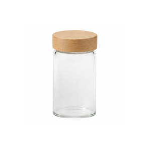 ขวดแก้วใส่เครื่องเทศฝาไม้โอ๊ค ปิดสนิท ป้องกันอากาศเข้า - Product Image 1