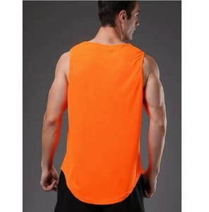 Débardeurs de sport pour hommes à col rond, orange, respirants, pour la gym, la course et l'entraînement - Product Image 3