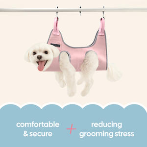 [HEDYS GROOMING] Hamac de toilettage pour chien en coton et maille, confortable, système de retenue sécurisé, facile à utiliser, adapté à plusieurs animaux, portable - Product Image 4