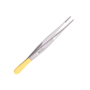 Fórceps de tejido marrón Adson quirúrgico de alto grado, 4,75 "(12cm), recto, 7x7 dientes de agarre lateral herramientas de vendaje de acero inoxidable - Product Image 6