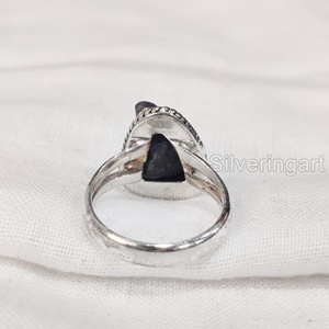 Joyería de piedra en bruto, anillo de mujer, piedra preciosa de tanzanita Natural, piedra natal de diciembre, anillo bohemio, joyería, anillo de Plata de Ley 925 - Product Image 5