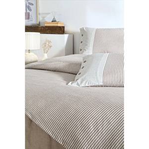 Özdilek ชุดปลอกผ้านวมสองชั้นสีเบจลายเส้นธรรมชาติ - Product Image 2