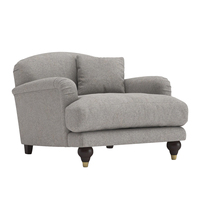 Sillón Holton de madera de teca de diseño moderno de alta calidad, sofá individual para hotel o sala de estar, característica inflable interior