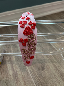 Serre-tête perlé pour la Saint-Valentin Accessoire de fête élégant - Product Image 3