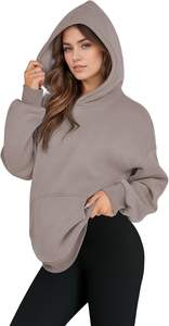 เสื้อสเวตเตอร์สวมหัวแขนยาวมีฮู้ดผ้าฟลีซสำหรับผู้หญิงปรับแต่งได้โลโก้ด้านหน้าส่งตรงจากโรงงานสำหรับฤดูหนาว - Product Image 2