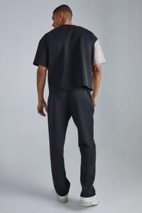 2024ชุดวอร์มลำลองคอกลมแขนสั้นแบบสวมหัวเสื้อยืดและกางเกงขายาวสำหรับผู้ชายเสื้อผ้าผ้าฝ้ายแบบสตรีทสองชิ้น - Product Image 3