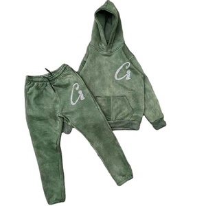 Venta al por mayor ácido lavado survetement Femme impresión personalizada logotipo diseño chándal mujer algodón - Product Image 1