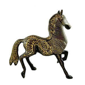 Statue de cheval en laiton doré dans des tailles personnalisées, superbe statue vintage en laiton, statue en laiton faite à la main - Product Image 5