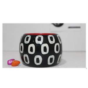 กำไลสีไม้ในการออกแบบวงกลมสีขาวกำไลไม้ในสีดำและการออกแบบที่ทันสมัยแฟชั่นใหม่สำหรับผู้หญิง - Product Image 1