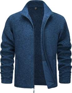 Sanzaf Men's Vintage Breathable <b>Work</b> Jacket 100% Cotton Soft Warm Lightweight <b>Fleece</b> Coat Stand Collar Pockets Handcrafted - Product Image 1