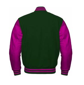 เสื้อแจ็กเก็ตเบสบอลทีมโรงเรียนพรีเมี่ยมสำหรับบุรุษเสื้อนอกบอมเบอร์ขนสัตว์ออกแบบได้ตามต้องการ - Product Image 4