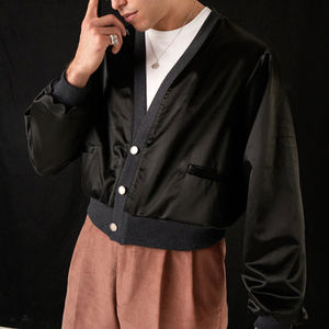 Chaqueta Universitaria de Satén para Hombre al por Mayor con Cuello Alto, Tela de Lona, Opciones Personalizables, Hecha en Pakistán - Product Image 1