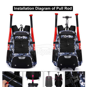 OEM Service Wholesale Baseball Bags Unique Design Baseball Bags <b>Light</b> Weight Baseball Bags - Product Image 2