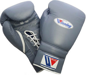 Gants de boxe à lacets de haute qualité, très vendus, logo personnalisé, gants de boxe en cuir de vache Winning, compétition, entraînement, adultes - Product Image 1