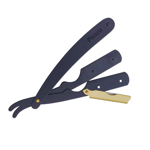 Navaja de Afeitar Recta de Acero Inoxidable para Hombre, Navaja de Peluquero para Cortar y Entresacar Cabello, Soporte para Cuchillos de Salón de Belleza de Pissco - Product Image 3