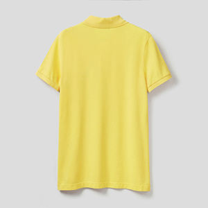 OEM Custom Logo Two Tone Polyester Cotton Staff Solid <b>Yellow</b> with Pattern Canvas Fabric for <b>Men's</b> Golf for <b>Polo</b> <b>Shirts</b> - Product Image 2