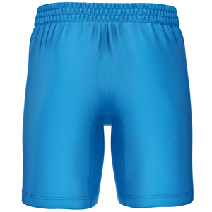 Pantalones cortos de poliéster tejido de color azul liso para hombre con cordón en la cintura y bolsillos, de secado rápido, ajuste casual, tiro medio - Product Image 3