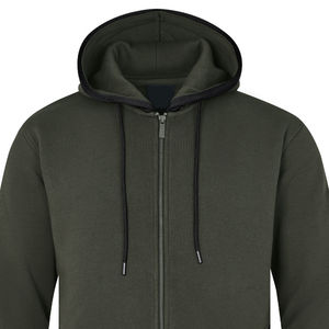 Sweat à capuche unisexe haute qualité personnalisable XL hiver respirant imperméable et coupe-vent en tissu polaire avec fermeture éclair Impression numérique solide - Product Image 2