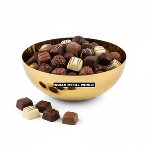 Tazón de Servir de Acero Inoxidable Martillado de Metal Indio para Chocolates, Bocadillos y Postres, Utensilios de Cocina Decorativos, Regalo - Product Image 6