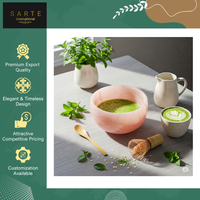 Bol à Matcha en Marbre de Luxe de Qualité Supérieure, Fourniture Directe Usine, Design Artisanal d'Inspiration Japonaise, Essentiel pour la Cérémonie du Thé