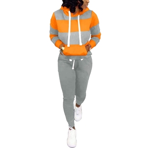 Two Piece Outfits for <b>Women</b> Jogging Suits Casual Sweat Suits <b>Jogger</b> Color Block Tracksuits Long Sleeve Hoodie Matching Sets - Product Image 4
