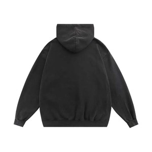 Sweats à capuche d'hiver unisexes en coton 100% épais personnalisés pour sweats à capuche pour hommes brodés grande taille à imprimé bouffant - Product Image 4