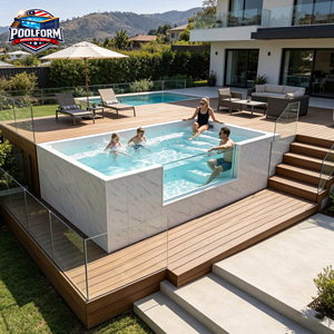 Complete Set Above Ground Pool with Integrated Filter System Modern Prefabricated Fiberglass Swimming Pool - Product Image 2